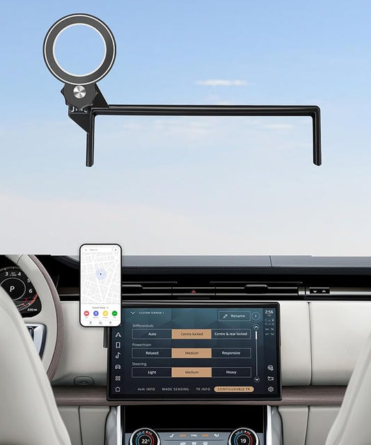 Car Phone Holder for 2023 2024 2025 Land Rover Range Rover/Range Rover Sport Accessories Apply to 13.1 Inch Touch Screen Fixed Clip Magnetic 360° Rotation Cell Phone Mount Hands-Free