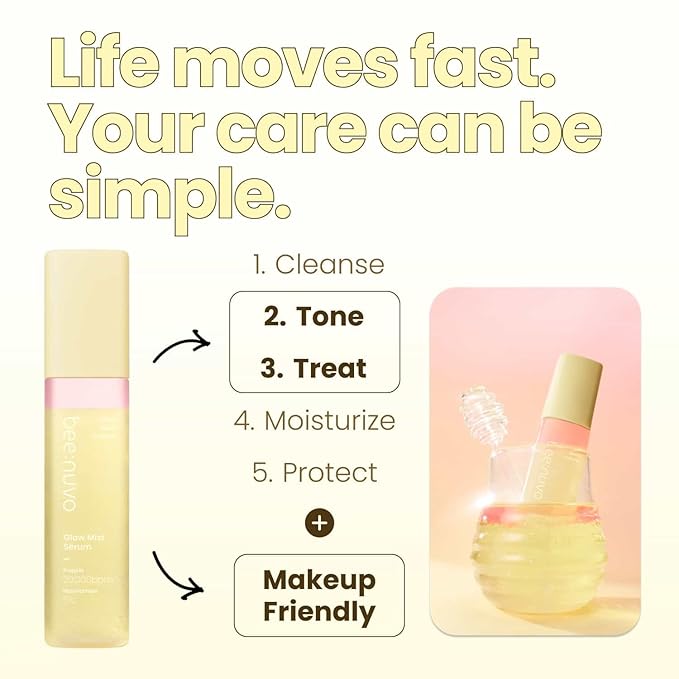 Glow Mist Serum, Propolis 20,000 ppm, Niacinamide 5%, Hyaluronic Acid, Hydrating Face Mist, Lightweight Serum, Non-Comedogenic, For Sensitive Skin, Korean Skin Care (2.70 fl oz)