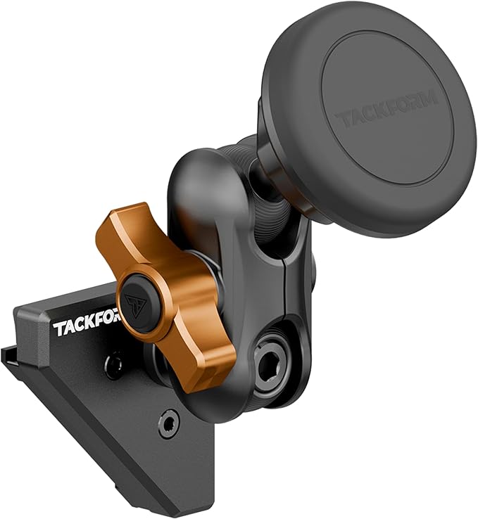 Tackform Link Vent Mount Magnetic Phone Holder - Compatible with 2021-2025 Ford F150 & Raptor, 2023-2025 Ford Super Duty | Aluminum | 2" Arm | Orange | (NOT MAGSAFE Compatible)