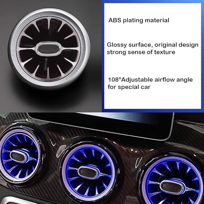 12 Colors Air Vent LED Ambient Light Atmosphere Lamp For Mercedes Benz W176 A-Class