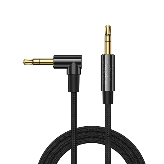 CableCreation 3.5mm Audio Cable 10FT/3M, 3.5mm Right Angle Male to Male