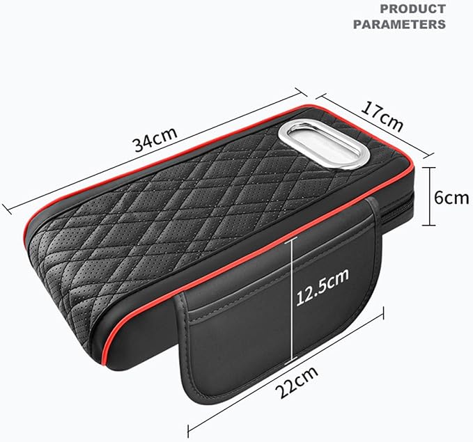 Car Armrest Cushion for Mercedes Benz E-Class W211 2001-2005 2006 2007 2008 2009, Car Center Console Cover Armrest Pad with Cup Holder and Tissue Box, Car Accessories,Red