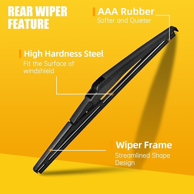 MIKKUPPA 24"+18"+10" Windshield Wiper Blades Replacement for 2018-2023 Jeep Compass, Front & Rear Wiper Blades Set, Durable Stable Quiet All Season (Pack of 3)