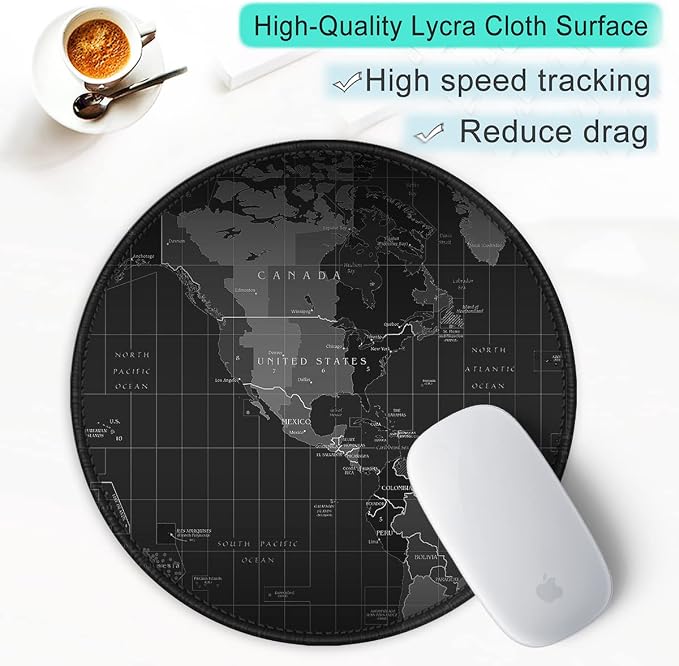 ITNRSIIET Round Mouse Pad with Stitched Edge Premium-Textured Waterproof