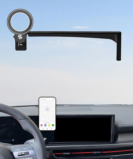 Car Phone Holder for Hyundai Sonata 2024 2025 2026 Accessories Apply to 12.3 Inch Touch Screen Fixed Clip Magnetic Cell Phone Mount Hands-Free 360 Degree Rotation
