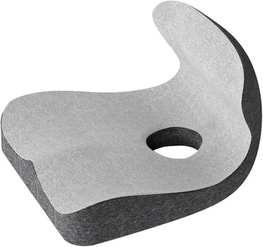 Car Seat Cushion & Lumbar Support Memory Foam Chair Pad, Back Support Pillow Chair Cushion for Office Reduce Tailbone Pressure & Improve Comfort(Light Gray)