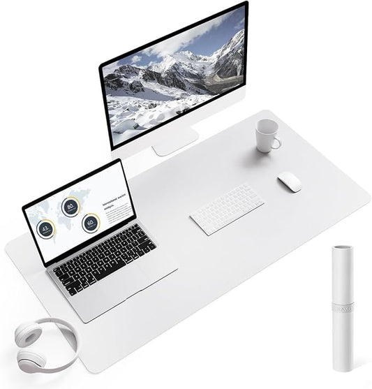 YSAGi Non-Slip Leather Desk Pad L Size, Waterproof Laptop Computer Desk