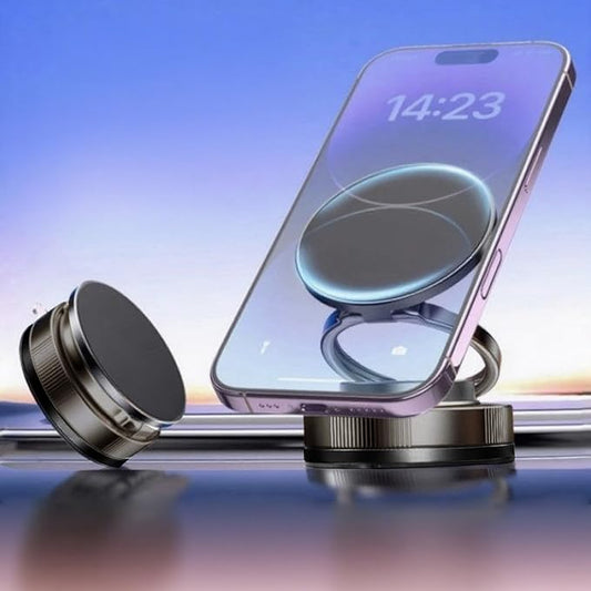 2025 Upgraded Vacuum Magnetic Car Phone Holder 360° Rotation Foldable Suction Cup Mount for MagSafe Cell Phone Holders for Your Car/Gym for iPhone & Android