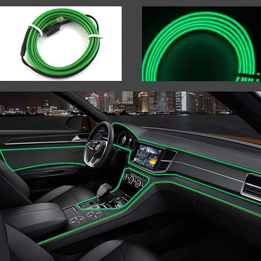 2M/6FT USB Neon Light Electroluminescent Wire Glowing Strobing Decorative Light for Xmas Party Costume Cosplay Festival Decoration(Green)