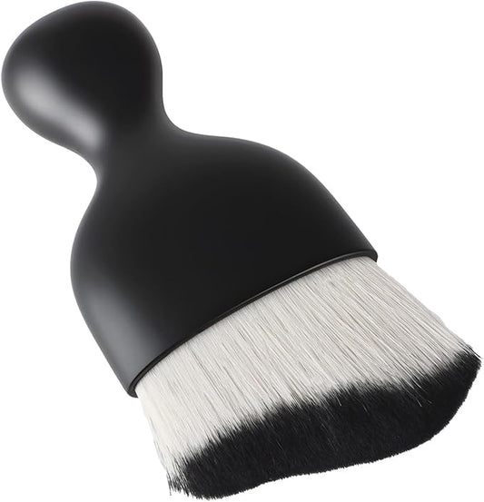 Car Detailing Brush, Soft Bristle Cleaning Brush, Scratch-Free Auto Duster Tool for Dashboard, Air Vents, Leather & Interior Cleaning (Black+White)