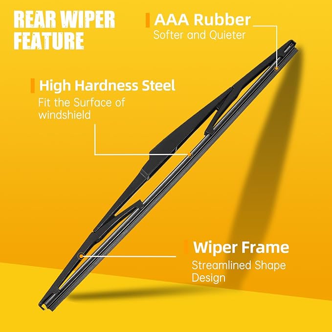 MIKKUPPA 26"+18"+14" Windshield Wiper Blades Replacement for 2014-2023 Jeep Cherokee, Front & Rear Wiper Blades Set, Durable Stable Quiet All Season (Pack of 3)