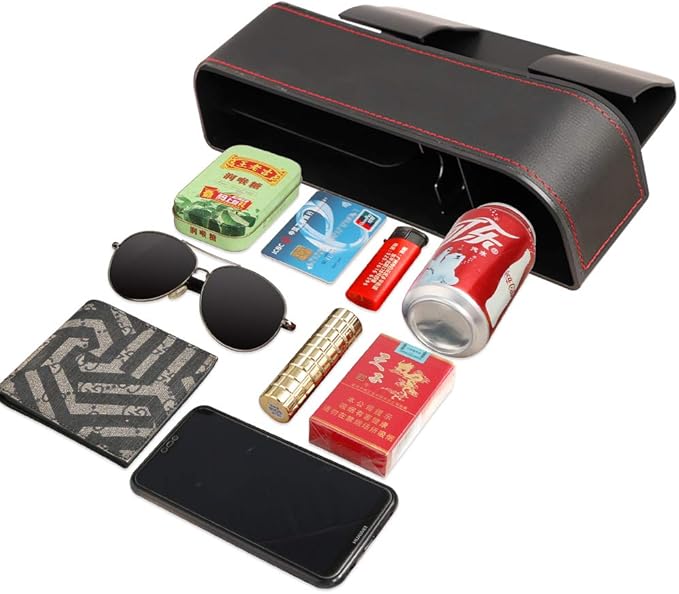 JEYODA Car Seat Gap Filler Organizer, Car Organizer Front Seat，Pack Auto Console Side Storage Box with Cup Holders，Car Organizers and Storage for Holding Phone, Sunglasses, Wallet 1PC (red)
