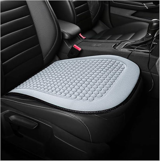 Car Front Seat Bottom Cover, Cool Breathable Anti-Slip Vehicle Driver Seat Protector Cushion, Comfortable Auto Interior Chair Protection Pad Mat, Universal for Truck SUV Sedan (Grey)