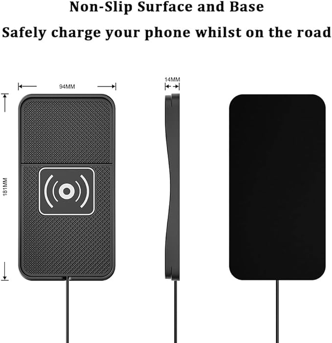 Car Wireless Charger Pad for Subaru Ascent Crosstrek Forester Tribeca Solterra 2000-2026, Type-C/USB 20W Fast Wireless Car Charger Pad Non-Slip Cordless Charging Mat,B-30cm Cable USB Plug