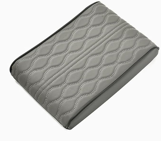 Car Armrest Cushion for Jaguar F-Pace 2015-2019 2020 2021 2022 2023 2024 2025, Car Center Console Cover Armrest Pad Soft Leather Car Interior Accessories,Grey
