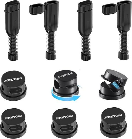 6 Desktop Cord Organizer Magnetic Spring Cable Clips Rotatable Cord Holder 2 Charging Cord Protecors for Nightstand Phone Charger Organizer Computer Desk Cable Management Appliance Adhesive Wire Strap
