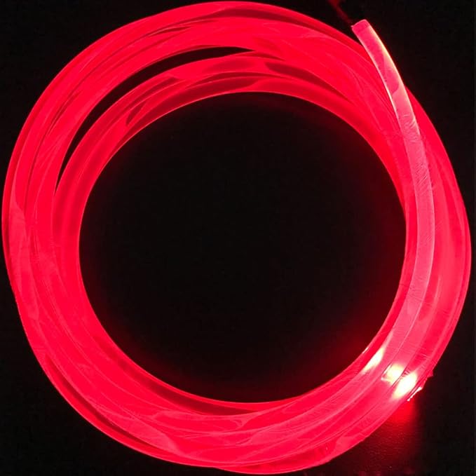 10ft Super Bright MMA Optic Fiber Glow Side Light Guide Strip - Plastic Optical Fiber Transparent Light Guide Material (Diameter 0.10in)