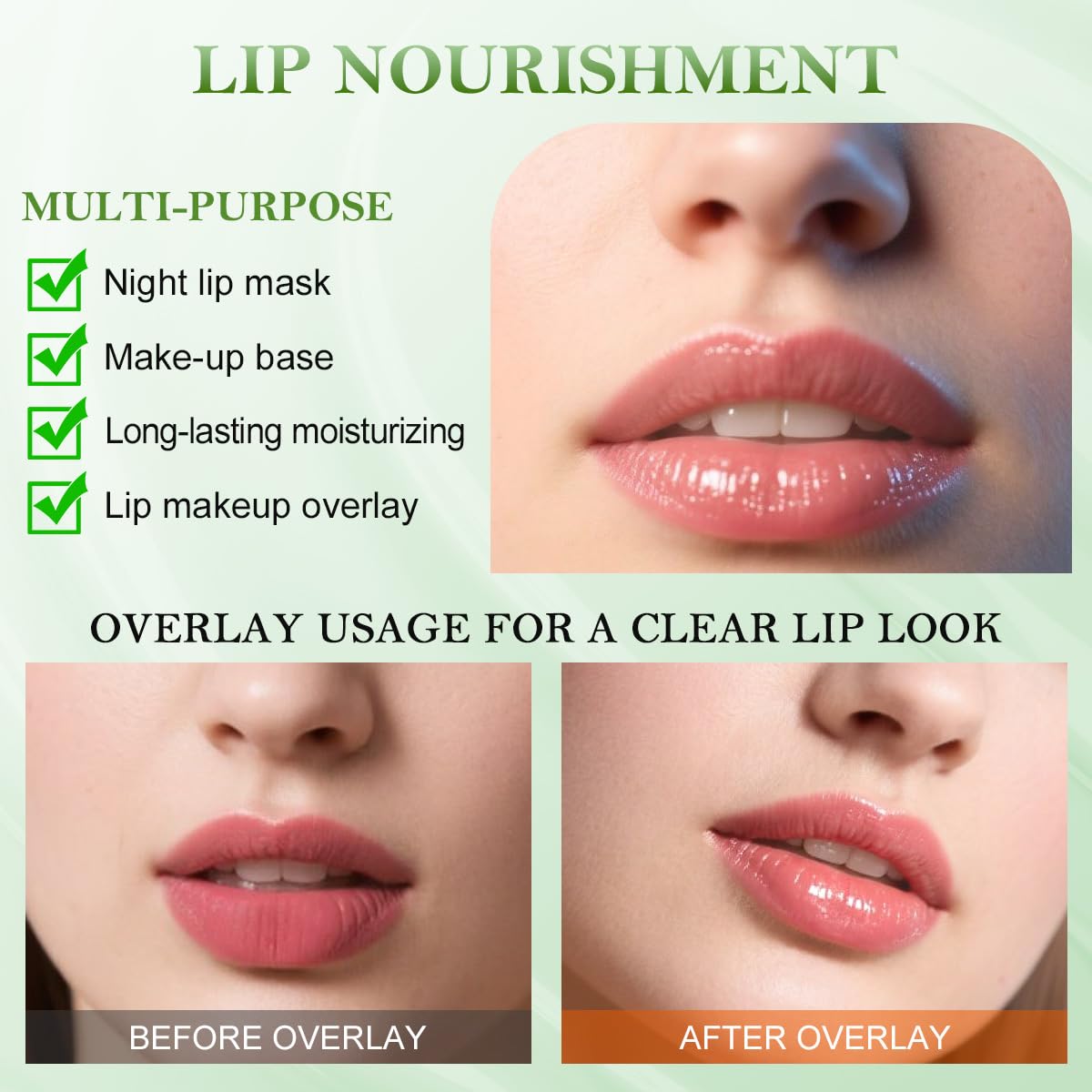 Summer Lip Butter Balm, Moisture and Hydration Lip Gloss, Long-lasting Hydrating Non-Sticky Lip Balm, Soften Dry Lips Lip Care (#Sweet Mint, 1Pcs)