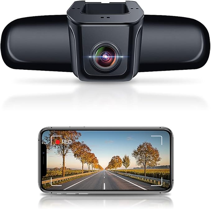 Fitcamx 4K Dash Cam, Universal Fit (Powered from OBD or Fuse Box), No Rearview Mirror Cover, UHD 2160P Video, Built-in WiFi & APP, Loop Recording, Collision Detection, Easy to Install, 64GB Card