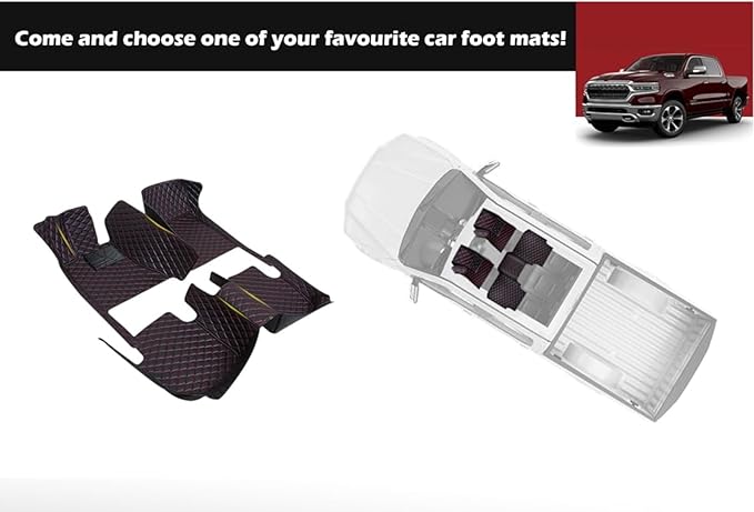 Yaruicar Custom Personalized Floor Mats for Cars Luxury Full Coverage All Car Floor Mats Anti-Slip Leather Car Mat Set Trucks & SUVs Trucks Automotive Floor Mats Liners (Pink Black Beige)