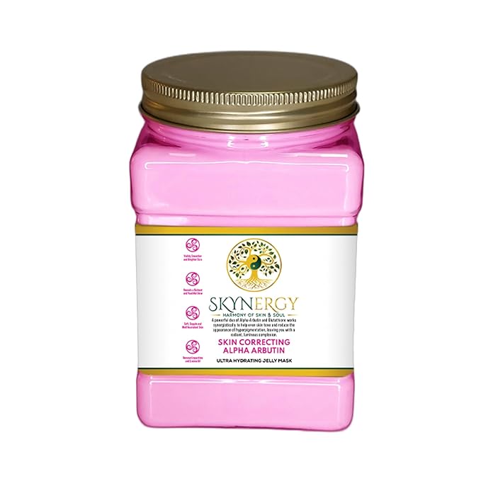 Skin Correcting Alpha Arbutin Jelly Face Mask | HydroGlo for Skin Hydration | Radiance and Reduced Pigmentation | Vajafacial Jelly Mask | 12 Applications (30 Fl Oz)