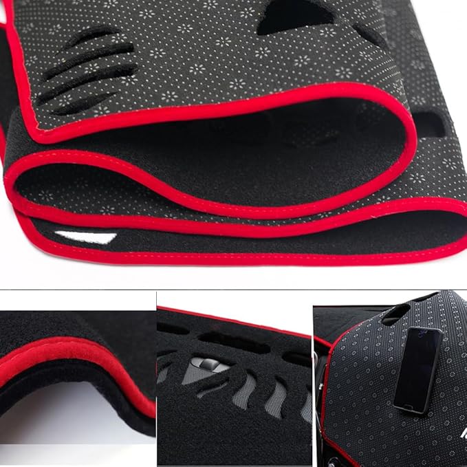 Dashbaord Covers for Chevy Silverado 1999-2006,Polyester Dash Board Covers mat,Interior Dashboard Protecter Cover,Car Dashboard Covers Pads,Red