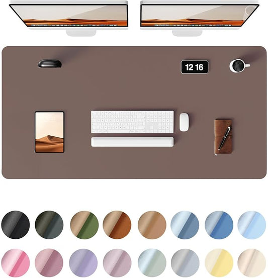 YSAGi Leather Desk Protector, Office Mat, Large Mouse Mat, Non-Slip PU Leather