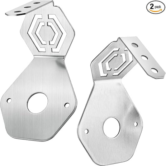2Pcs Watermelon Light Brackets for Car Truck Underglow Side Tail Roof Auxiliary Lights,Stainless Steel Angled Mirror Turn Signal Mount Compatible with Partsam Watermelon LED Lights