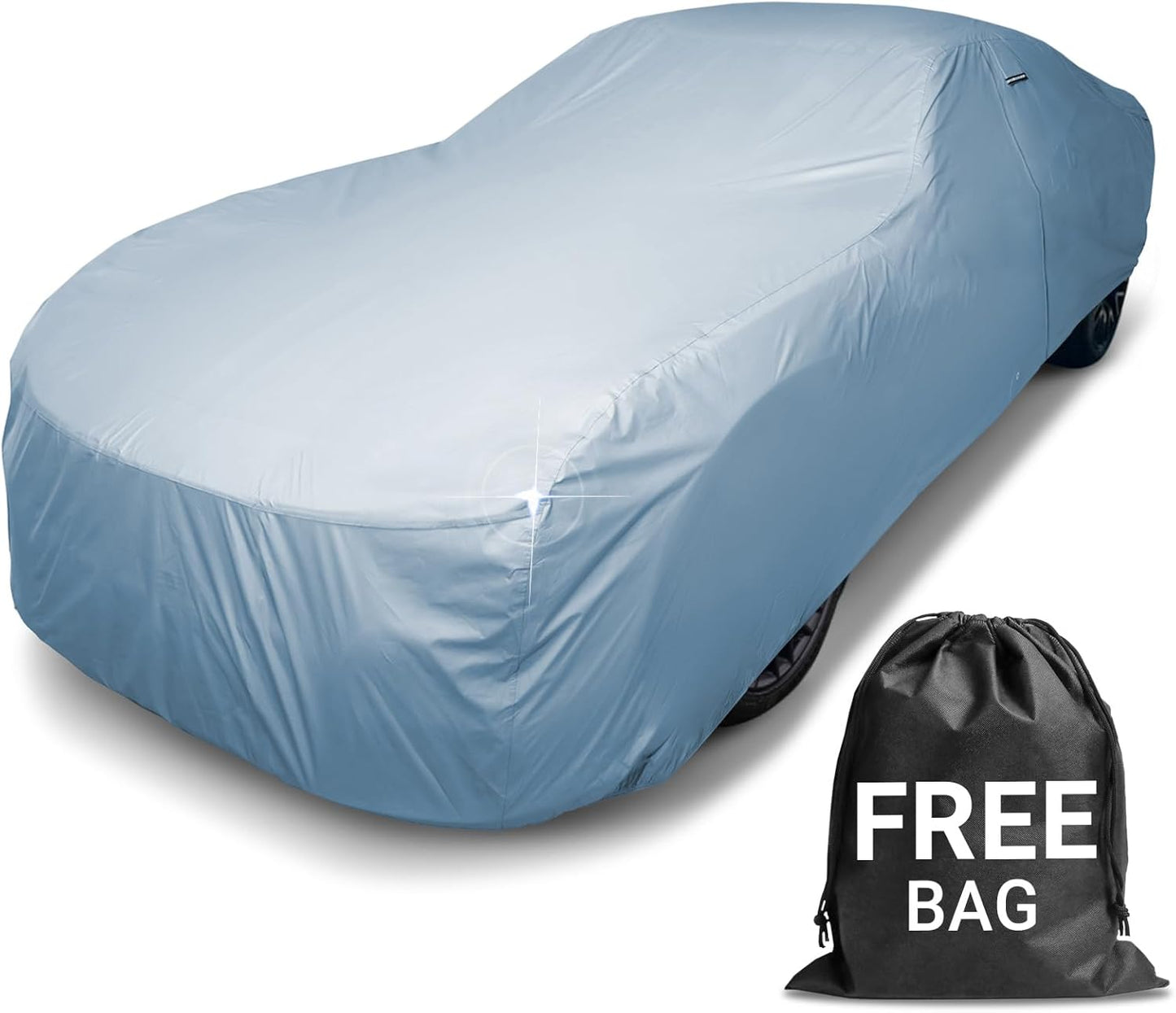 iCarCover Premium Car Cover for 1977-1981 Pontiac Bonneville 2-Door, 4-Door Heavy Duty Waterproof All-Weather Automobiles Custom Fit Indoor Outdoor UV Snow Protection Covers with Straps and Bag