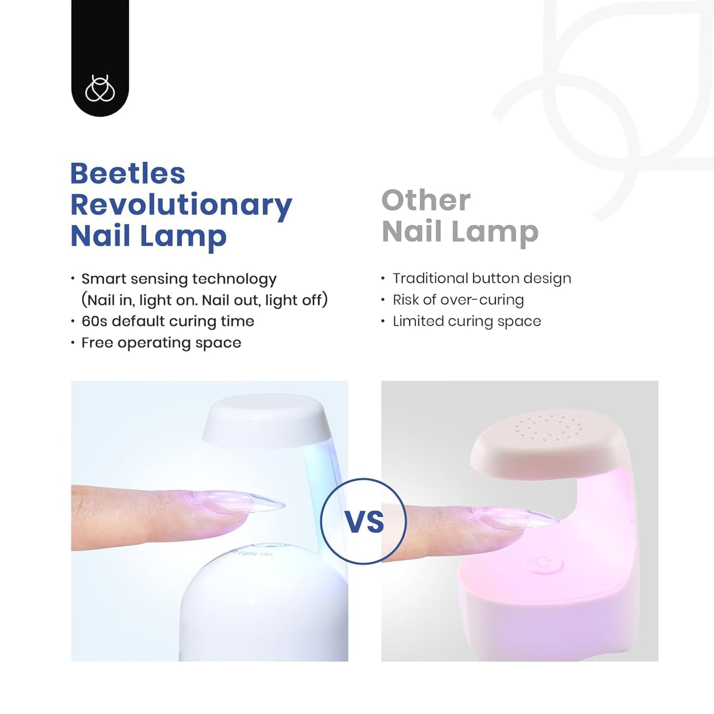 Beetles Gel Nail Kit Etch-X, Almond Medium, 500pcs 12 Sizes, with 9 in 1 Glue Mini Nail Lamp, Fall Nails, Pre-Etched Half Matte Easy Extension Set for Home DIY Salon Manicure Art