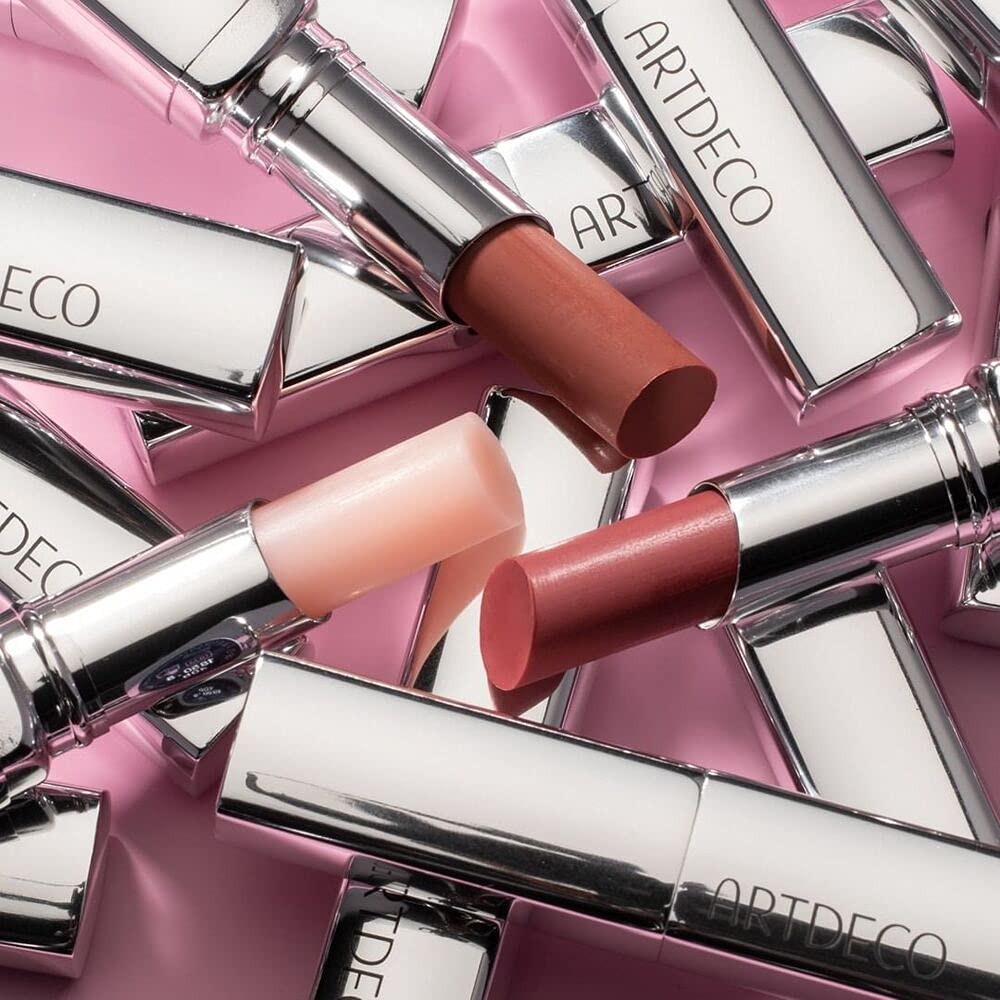 ARTDECO Color Booster Lip Balm in rose - nourishing lip balm with color-adapting pigments - lip plumper with spearmint flavor - prevents dryness & chapping - lip care with kernel oil - 0.1 Oz