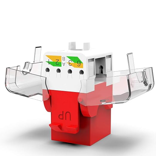 AMPCOM CAT6 Keystone Jack Tool-Less RJ45 UTP, No Punch-Down Tool Required