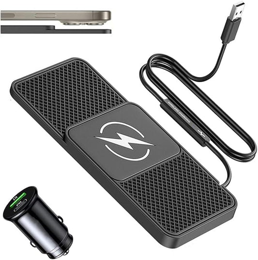 Car Wireless Charger Pad for Land Rover Range Rover Evoque 2012-2025,Fast Wireless Phone Charger Cell Phone Cordless Charging Mat Magnetic Charging Pad Interior Accessories,A USB Plug