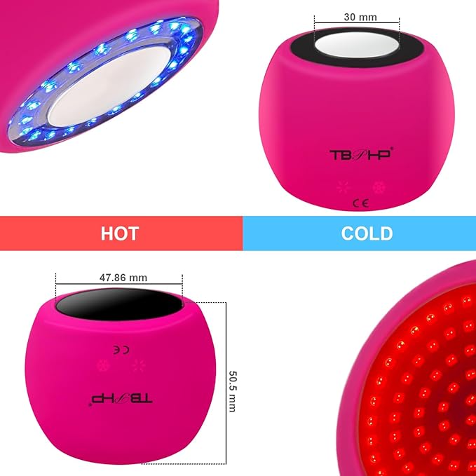 TBPHP 2 in 1 Red-Light Hot Cold Electric Face Massager,Multifunctional Wireless Facial Sculpting Tools for Face and Neck Toning Devices
