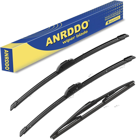 3 Wipers Factory Replacement For 2011-2021 2022 2023 Dodge Durango 2011-2013 Jeep Grand Cherokee Original Equipment Windshield Wiper Blades Set 22"+21"+12" (Set of 3)