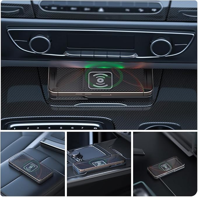 Wireless Charging Pad for Car for BMW X3 F25 2011-Present, 20W Fast Wireless Car Charger Pad Type-C/USB Non-Slip Phone Charging Mat,B 30cm Cable USB Plug