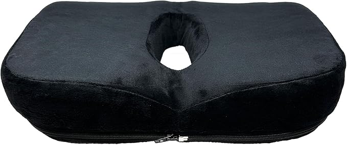 Seat Cushion - Memory Foam Sitting Pillow - Car Seat & Office Chair Cushion - Slip-Resistant with Soft Surface (2 Packs, Curved Shape)