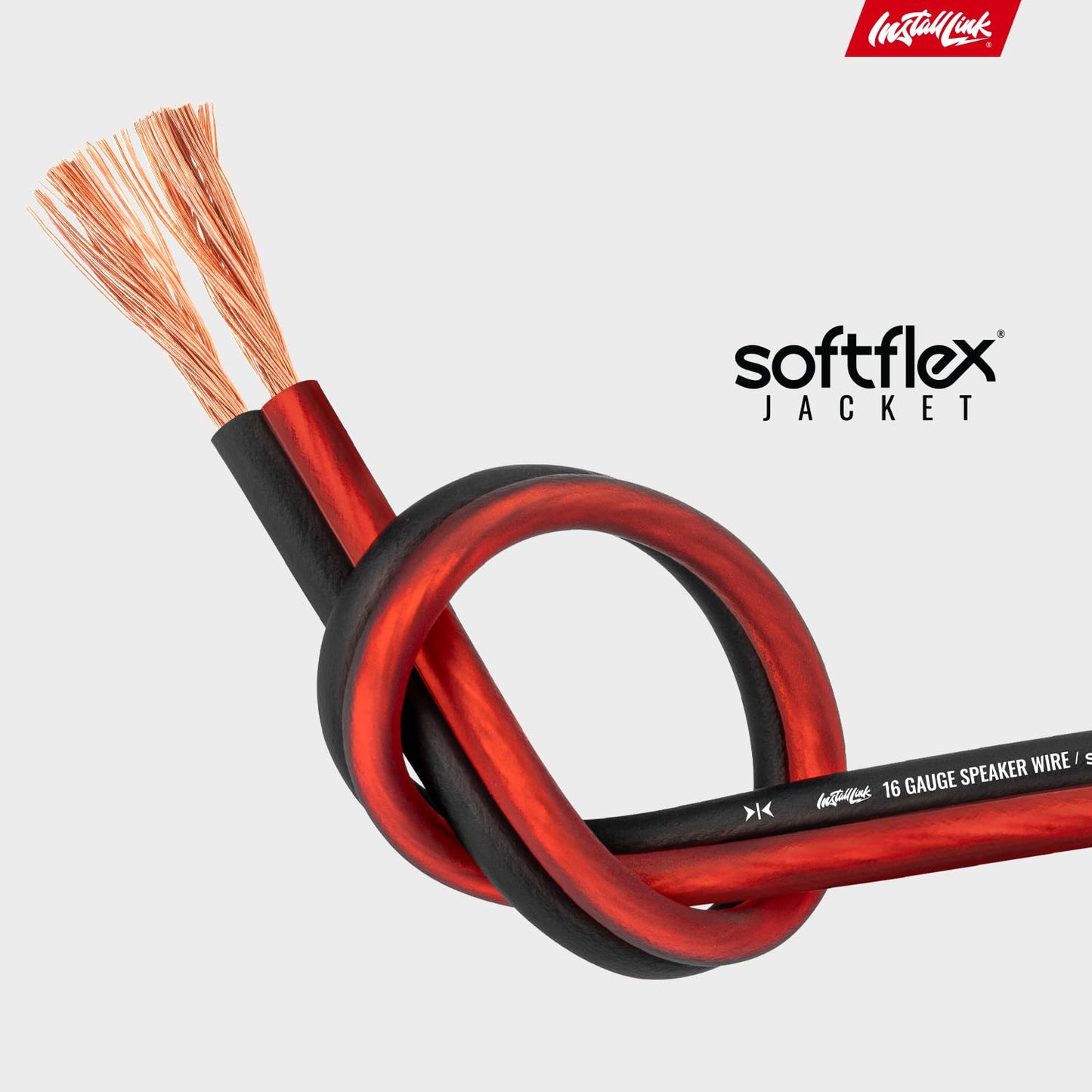 Install Link 16 AWG Gauge Speaker Wire Cable Stereo, Car or Home Theater, CCA (100 Feet) + 12ft, 2-Channel RCA Stereo Subwoofer Cable