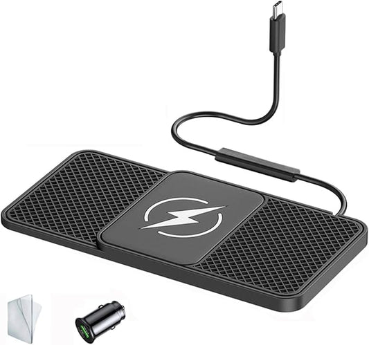 Car Wireless Phone Charger for Suzuki Celerio Ignis Jimny Kizashi Ignis, Non-Slip Fast Inductive Chargers Charging Pad Type-C Fastcharger Auto Electronic Accessories