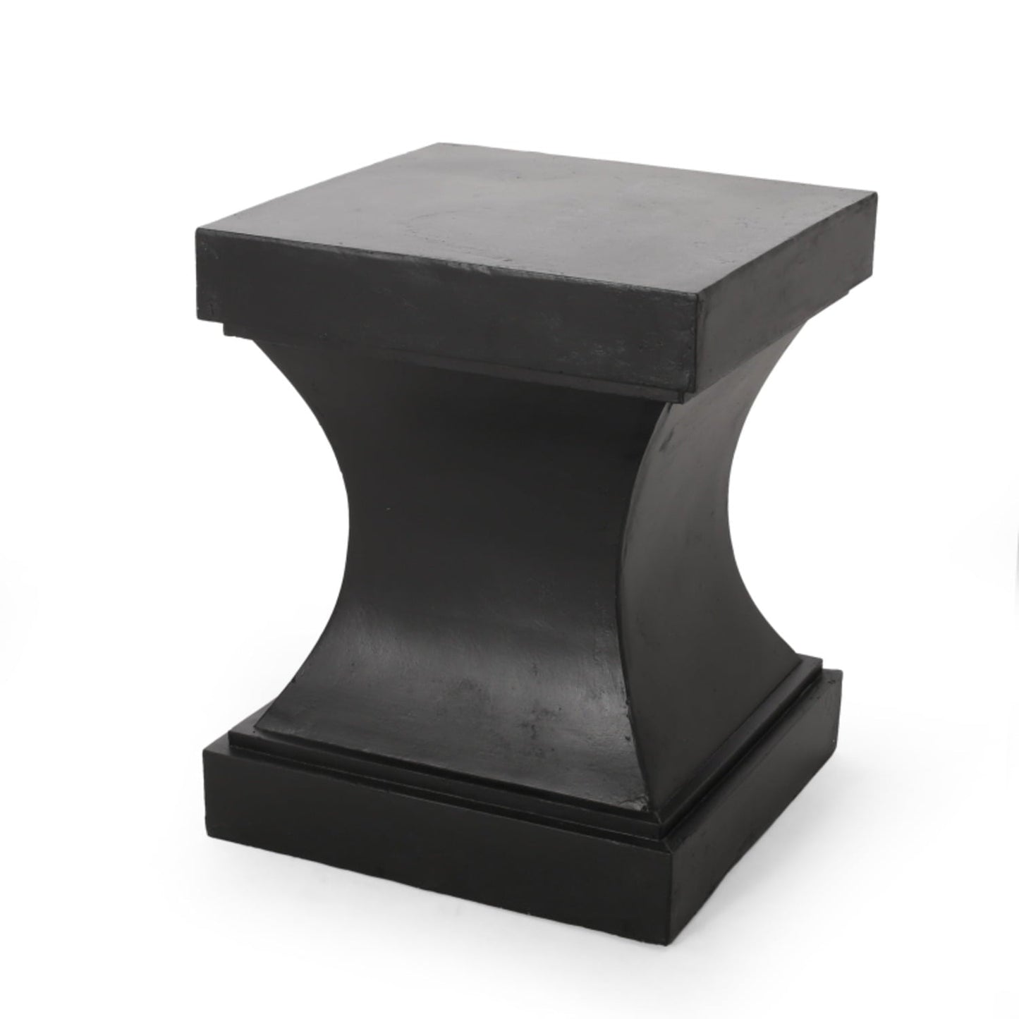 Outdoor Lightweight Concrete Side Table With Pedestal Design