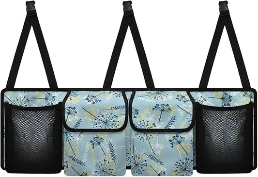 Car Trunk Hanging Organizer with with Adjustable Straps, Washable Car Trunk Organizer Storage, It Easy to Find Things, Make the Trunk of Your Car Look Neat and Tidy, Blowball Print