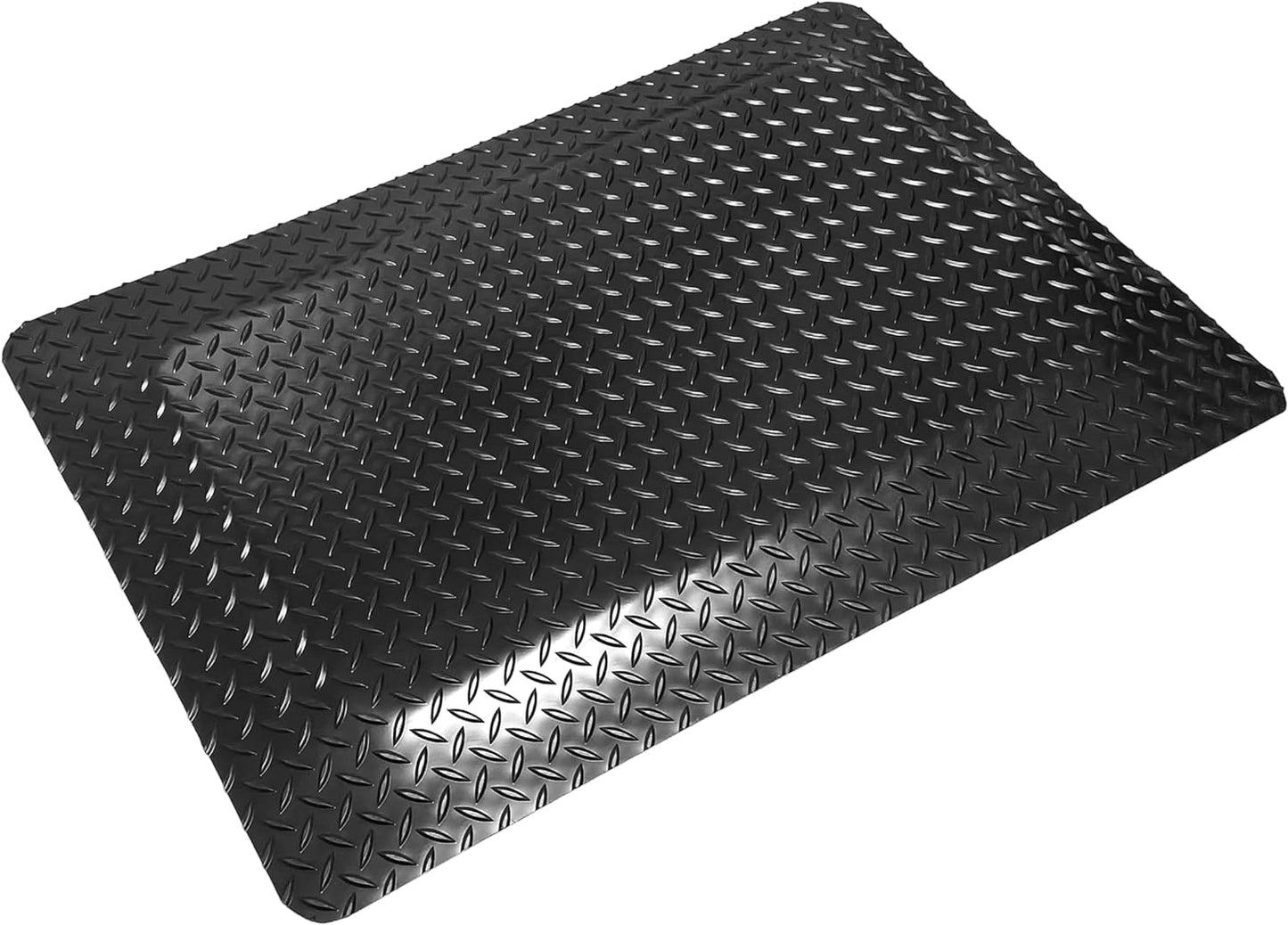 Rhino Mats, American Classic Diamond Anti-Fatigue Mats, Industrial Ergonomic Comfort Standing Mat for Work, Home, Garage, Office, Kitchen or Anywhere (Black 9/16" Thick, 2 FT. x 24 FT.)