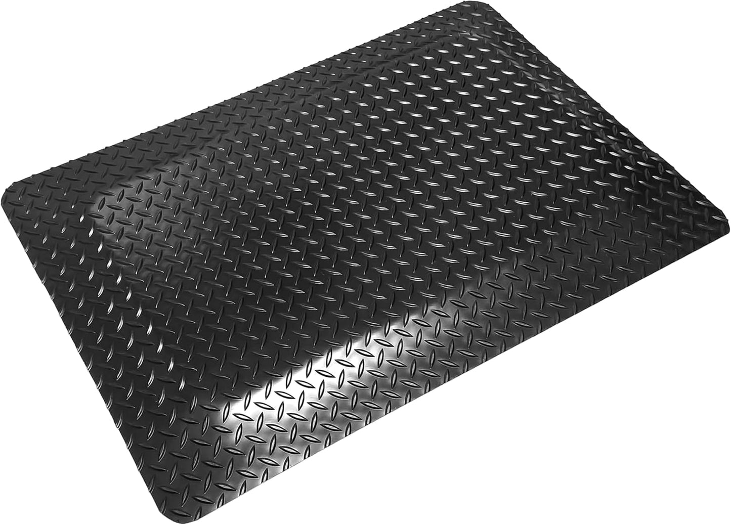 Rhino Mats, American Classic Diamond Anti-Fatigue Mats, Industrial Ergonomic Comfort Standing Mat for Work, Home, Garage, Office, Kitchen or Anywhere (Black 9/16" Thick, 3 FT. x 25 FT.)