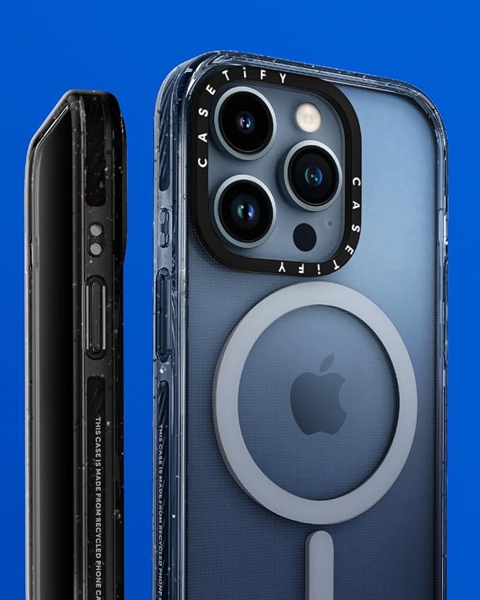 CASETiFY Impact iPhone 15 Plus Case [4X Military Grade Drop Tested / 8.2ft Drop Protection/Compatible with Magsafe] - Animal Prints - Black Kingsnake - Clear Black
