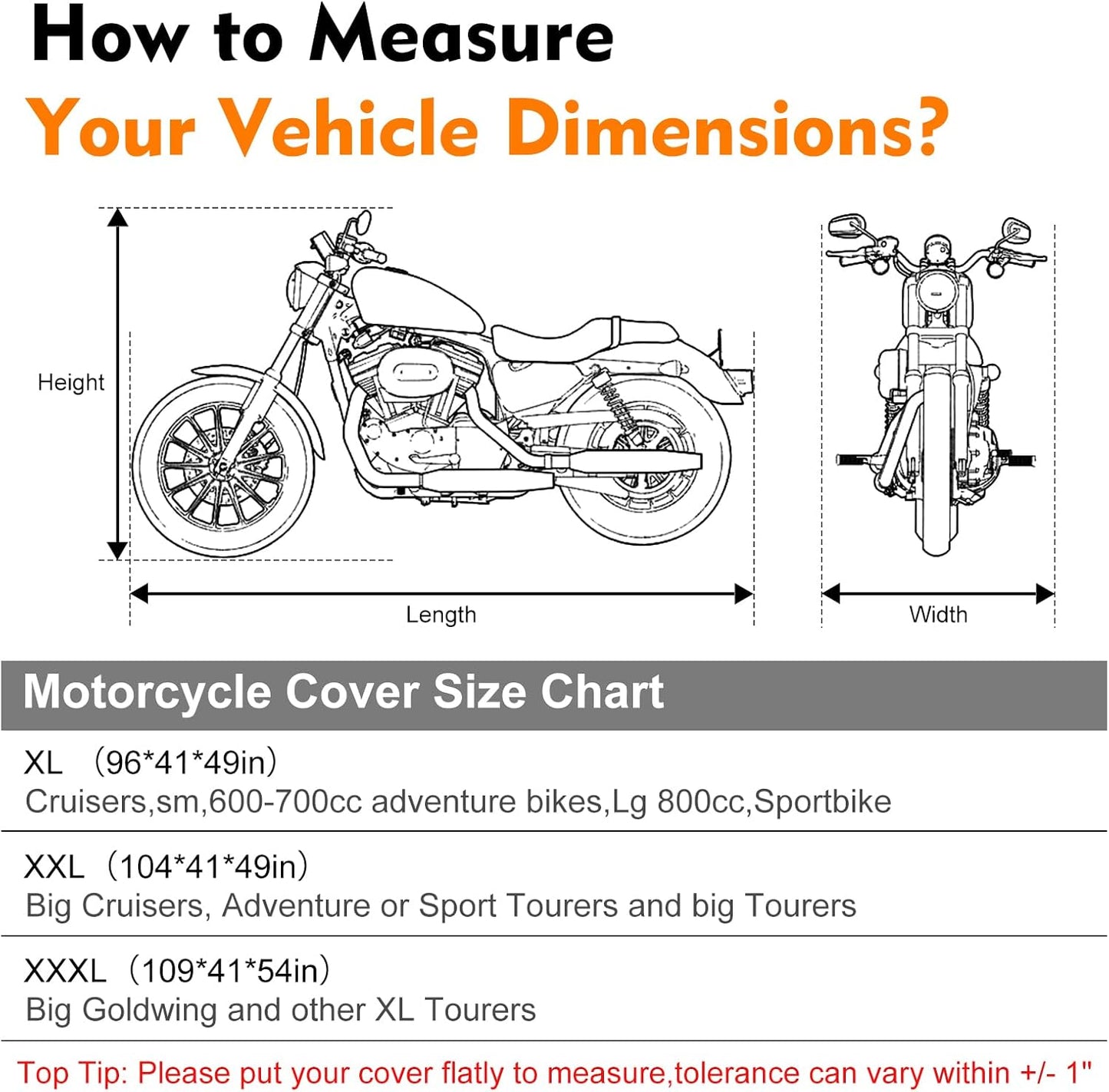 Indoor Motorcycle Cover, Soft Stretch Elastic Dustproof Protection Windproof Cover for Bike, Black and Red Stitching Motorcycle Cover for 104 x 41 x 49 in