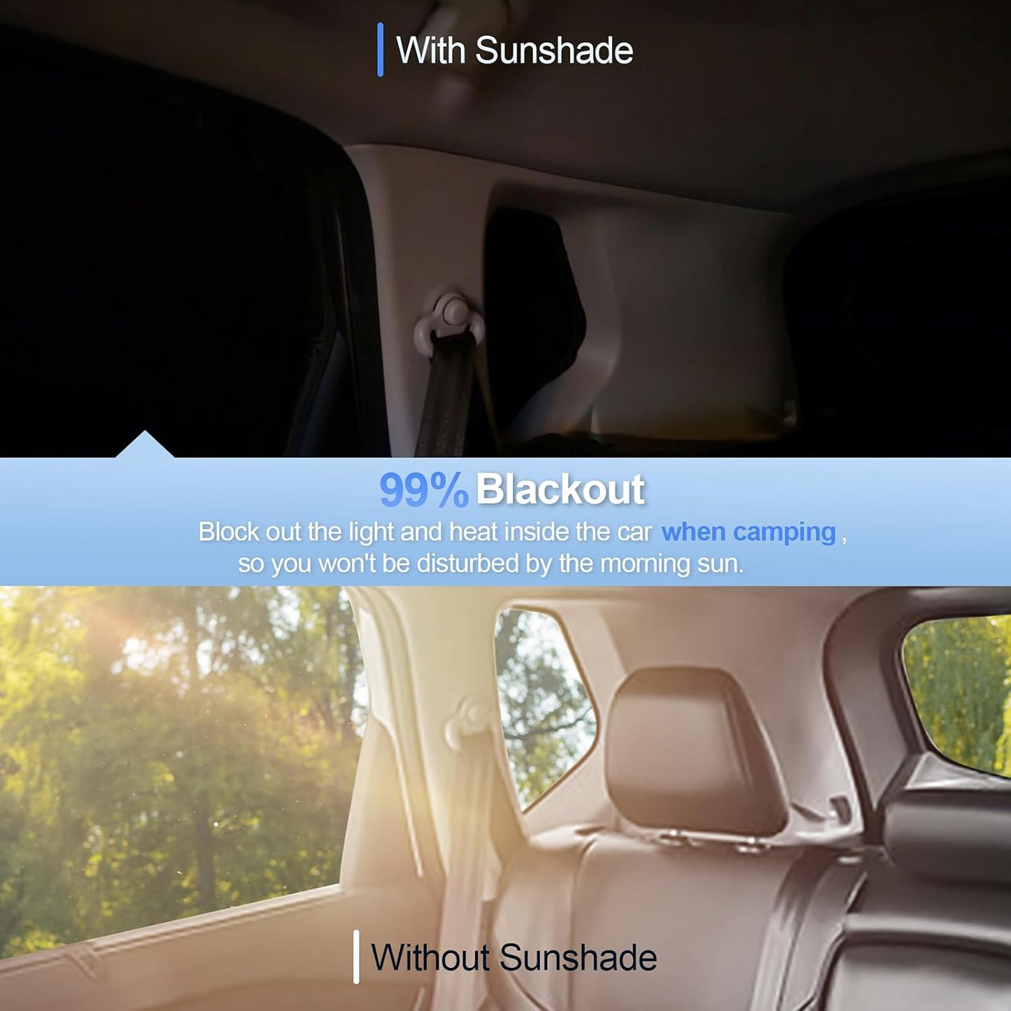 8pcs Car Window Shades for Jeep Compass 2017-2024 Accessories,Windshield Side Rear Full Sunshade,Sun Visor UV Blocking, Privacy Protection and Blackout for Camping Outdoor