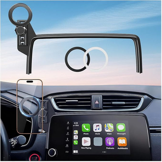Car Phone Holder for Honda CRV CR-V 2022 2021 2020 2019 2018 2017 (Only for 5/7-Inch Screen) 360° Rotation Magnetic Cell Phone Mount, Compatible with Magsafe, Does Not Affect Air Vent