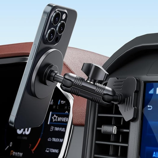 Car Vent Magnetic Phone Mount Compatible with 2021-2026 Ford F-150, 2022-2026 F-150 Lightning XL & PRO,2023-2026 Ford Super Duty, Metal Cell Phone Holder Cradles Bracket Stand for All Smartphones