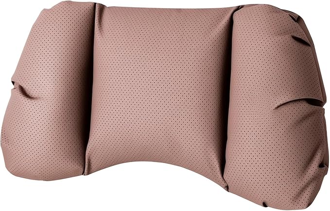 Car Neck Pillow & Lumbar Support for Lexus RZ 550e F Sport 2026+ Ergonomic Breathable Mesh Auto Seat Back Cushion Headrest,Brown-Lumbar Support