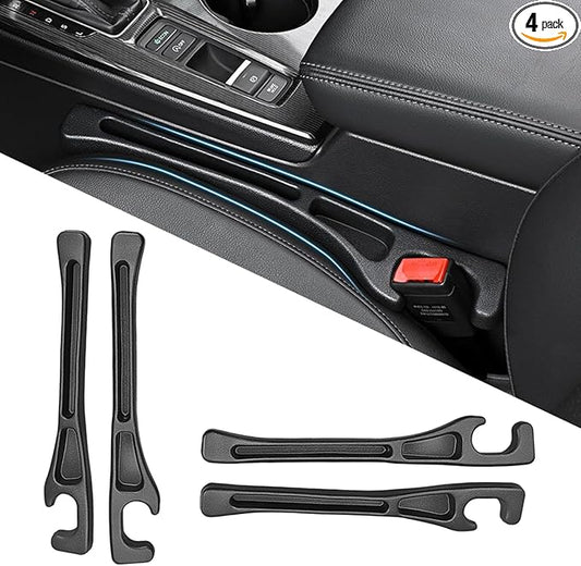 4 Pack Car Seat Gap Filler, Car Seat Gap Plug to Fill The Gap Between Seat and Console, Universal Car Seat Gap Filler Organizer Crevice Blocker Stop Things from Dropping